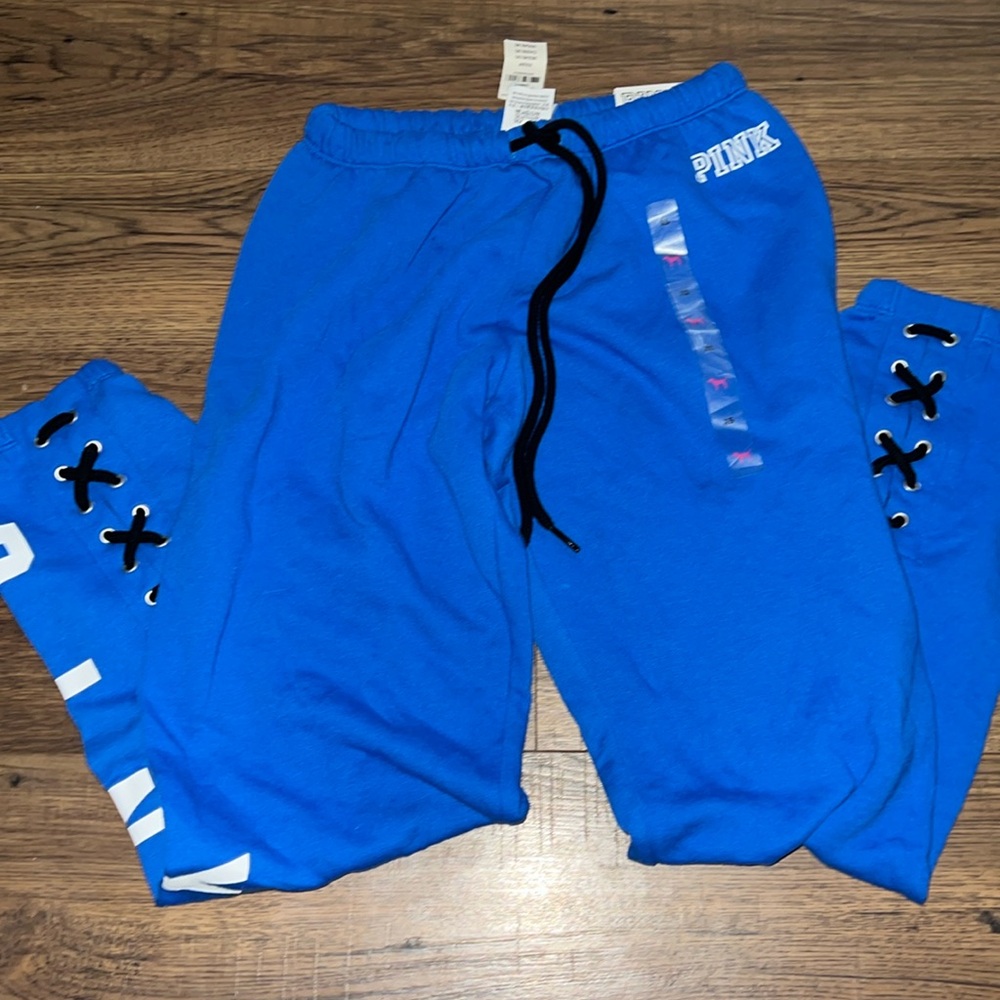 NWT pink sweatpants-blue- size XS